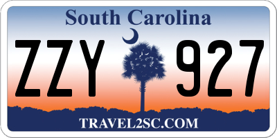 SC license plate ZZY927