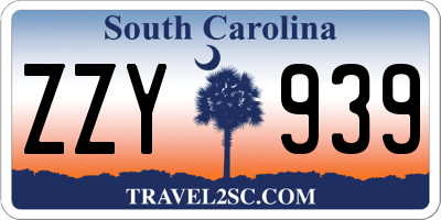 SC license plate ZZY939