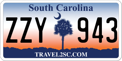 SC license plate ZZY943