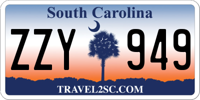 SC license plate ZZY949