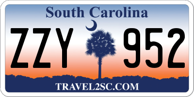 SC license plate ZZY952