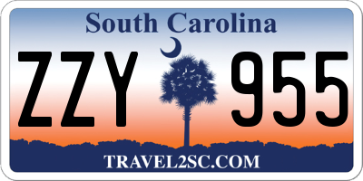 SC license plate ZZY955