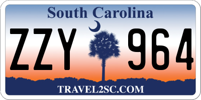 SC license plate ZZY964