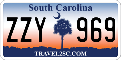 SC license plate ZZY969