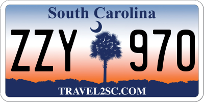 SC license plate ZZY970