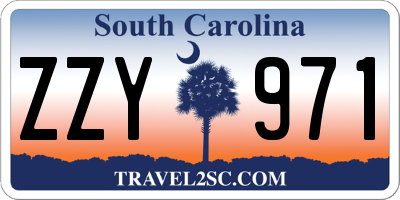 SC license plate ZZY971