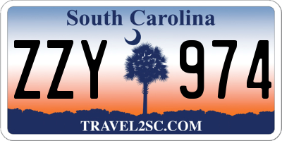 SC license plate ZZY974