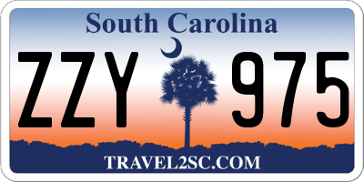 SC license plate ZZY975