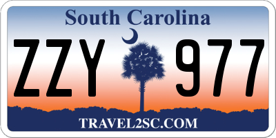 SC license plate ZZY977