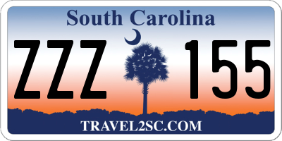 SC license plate ZZZ155