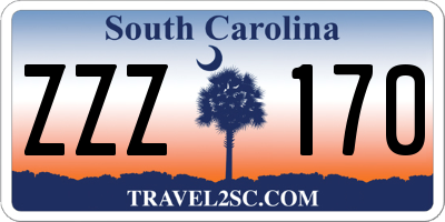 SC license plate ZZZ170