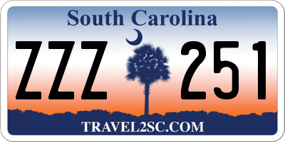 SC license plate ZZZ251