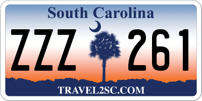 SC license plate ZZZ261