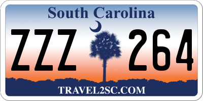 SC license plate ZZZ264