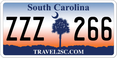 SC license plate ZZZ266