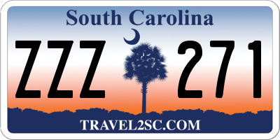 SC license plate ZZZ271