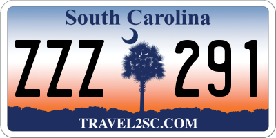 SC license plate ZZZ291