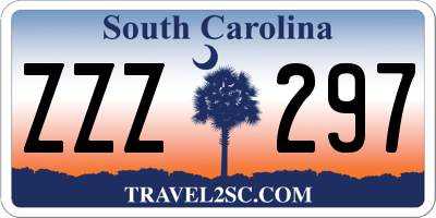 SC license plate ZZZ297