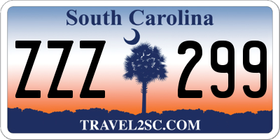 SC license plate ZZZ299