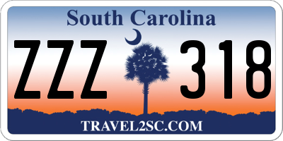SC license plate ZZZ318