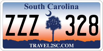 SC license plate ZZZ328