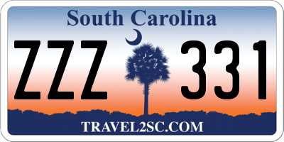SC license plate ZZZ331
