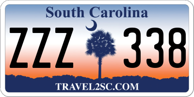 SC license plate ZZZ338