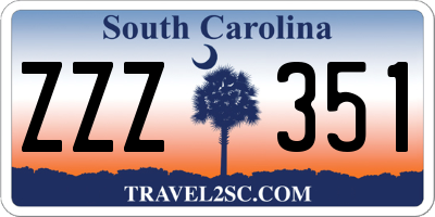 SC license plate ZZZ351