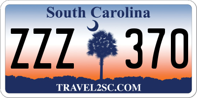 SC license plate ZZZ370