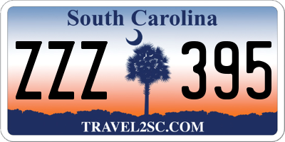 SC license plate ZZZ395