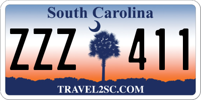 SC license plate ZZZ411