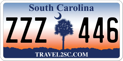 SC license plate ZZZ446