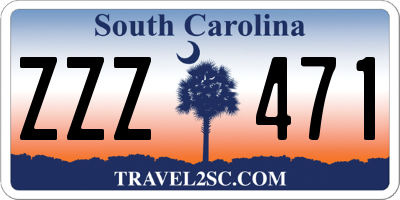 SC license plate ZZZ471