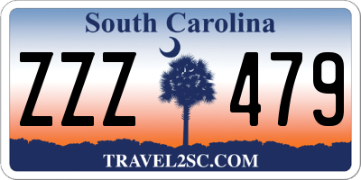 SC license plate ZZZ479