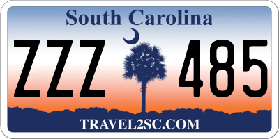 SC license plate ZZZ485