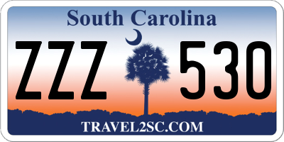 SC license plate ZZZ530