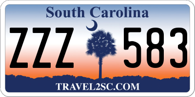 SC license plate ZZZ583