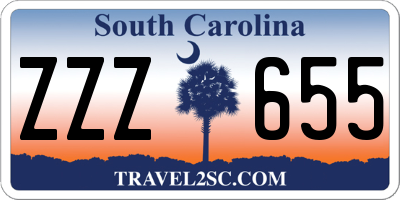 SC license plate ZZZ655