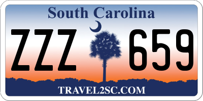 SC license plate ZZZ659