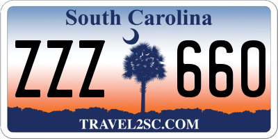 SC license plate ZZZ660