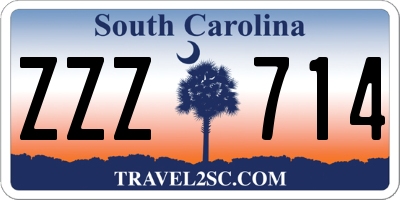 SC license plate ZZZ714