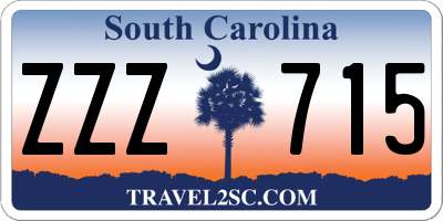 SC license plate ZZZ715