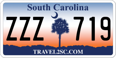 SC license plate ZZZ719