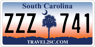 SC license plate ZZZ741