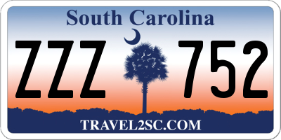 SC license plate ZZZ752