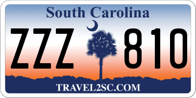 SC license plate ZZZ810