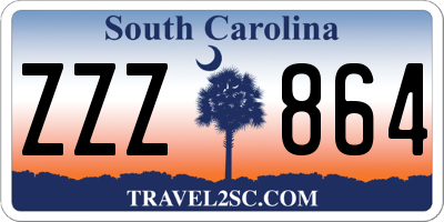 SC license plate ZZZ864