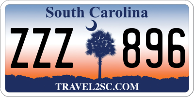 SC license plate ZZZ896