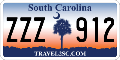 SC license plate ZZZ912