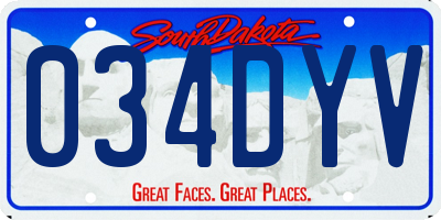 SD license plate 034DYV